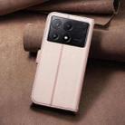 For Xiaomi Poco X6 Pro / Redmi K70E Square Texture Leather Phone Case(Rose Gold) - 3