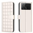 For Xiaomi Poco X6 Pro / Redmi K70E Square Texture Leather Phone Case(Beige) - 1