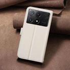 For Xiaomi Poco X6 Pro / Redmi K70E Square Texture Leather Phone Case(Beige) - 3