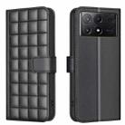 For Xiaomi Poco X6 Pro / Redmi K70E Square Texture Leather Phone Case(Black) - 1