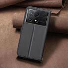 For Xiaomi Poco X6 Pro / Redmi K70E Square Texture Leather Phone Case(Black) - 3