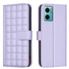 For Redmi 10 5G / Note 11E Square Texture Leather Phone Case(Purple) - 1