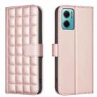 For Redmi 10 5G / Note 11E Square Texture Leather Phone Case(Rose Gold) - 1