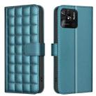 For Redmi 10C Square Texture Leather Phone Case(Green) - 1