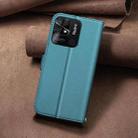 For Redmi 10C Square Texture Leather Phone Case(Green) - 3