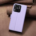 For Redmi 10C Square Texture Leather Phone Case(Purple) - 3