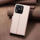 For Redmi 10C Square Texture Leather Phone Case(Rose Gold) - 3