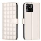 For Redmi 10C Square Texture Leather Phone Case(Beige) - 1