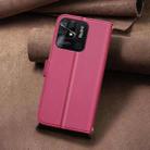 For Redmi 10C Square Texture Leather Phone Case(Red) - 3