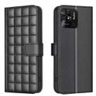 For Redmi 10C Square Texture Leather Phone Case(Black) - 1