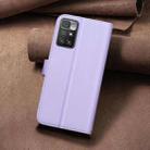 For Redmi 10 2022 / Note 11 4G Square Texture Leather Phone Case(Purple) - 3