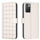 For Redmi 10 2022 / Note 11 4G Square Texture Leather Phone Case(Beige) - 1