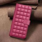 For Redmi 10 2022 / Note 11 4G Square Texture Leather Phone Case(Red) - 2