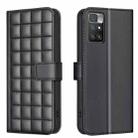 For Redmi 10 2022 / Note 11 4G Square Texture Leather Phone Case(Black) - 1