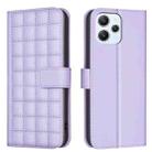 For Redmi 12 4G Square Texture Leather Phone Case(Purple) - 1