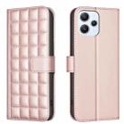 For Redmi 12 4G Square Texture Leather Phone Case(Rose Gold) - 1