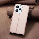 For Redmi 12 4G Square Texture Leather Phone Case(Rose Gold) - 3