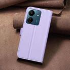 For Redmi 13C Square Texture Leather Phone Case(Purple) - 3