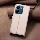 For Redmi 13C Square Texture Leather Phone Case(Rose Gold) - 3