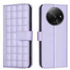 For Redmi A3 Square Texture Leather Phone Case(Purple) - 1