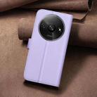 For Redmi A3 Square Texture Leather Phone Case(Purple) - 3