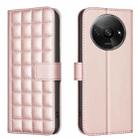 For Redmi A3 Square Texture Leather Phone Case(Rose Gold) - 1