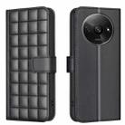 For Redmi A3 Square Texture Leather Phone Case(Black) - 1
