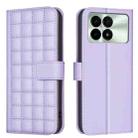 For Redmi K70 / K70 Pro Square Texture Leather Phone Case(Purple) - 1