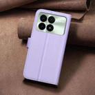 For Redmi K70 / K70 Pro Square Texture Leather Phone Case(Purple) - 3