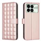 For Redmi K70 / K70 Pro Square Texture Leather Phone Case(Rose Gold) - 1
