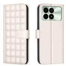 For Redmi K70 / K70 Pro Square Texture Leather Phone Case(Beige) - 1