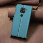 For Redmi 10X 4G / Note 9 Square Texture Leather Phone Case(Green) - 3