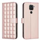 For Redmi 10X 4G / Note 9 Square Texture Leather Phone Case(Rose Gold) - 1