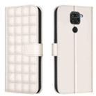 For Redmi 10X 4G / Note 9 Square Texture Leather Phone Case(Beige) - 1