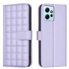 For Redmi Note 12 4G Global Square Texture Leather Phone Case(Purple) - 1