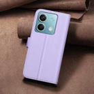 For Redmi Note 13 4G Global Square Texture Leather Phone Case(Purple) - 3