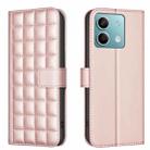 For Redmi Note 13 4G Global Square Texture Leather Phone Case(Rose Gold) - 1