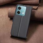 For Redmi Note 13 4G Global Square Texture Leather Phone Case(Black) - 3