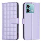 For Redmi Note 13 5G Square Texture Leather Phone Case(Purple) - 1