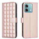 For Redmi Note 13 5G Square Texture Leather Phone Case(Rose Gold) - 1