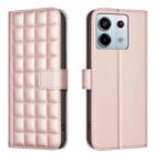 For Redmi Note 13 Pro 5G Square Texture Leather Phone Case(Rose Gold) - 1
