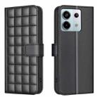 For Redmi Note 13 Pro 5G Square Texture Leather Phone Case(Black) - 1