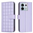 For Redmi Note 13 Pro 4G Global Square Texture Leather Phone Case(Purple) - 1