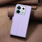 For Redmi Note 13 Pro 4G Global Square Texture Leather Phone Case(Purple) - 3
