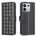 For Redmi Note 13 Pro 4G Global Square Texture Leather Phone Case(Black) - 1