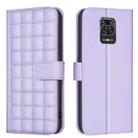 For Redmi Note 9 Pro Max / 9 Pro / 9S Square Texture Leather Phone Case(Purple) - 1