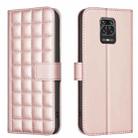 For Redmi Note 9 Pro Max / 9 Pro / 9S Square Texture Leather Phone Case(Rose Gold) - 1