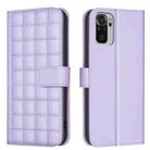 For Redmi Note 10 4G / Note 10S Square Texture Leather Phone Case(Purple) - 1