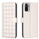 For Redmi Note 10 4G / Note 10S Square Texture Leather Phone Case(Beige) - 1