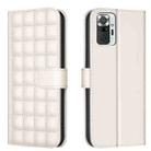 For Redmi Note 10 Pro / Note 10 Pro Max Square Texture Leather Phone Case(Beige) - 1
